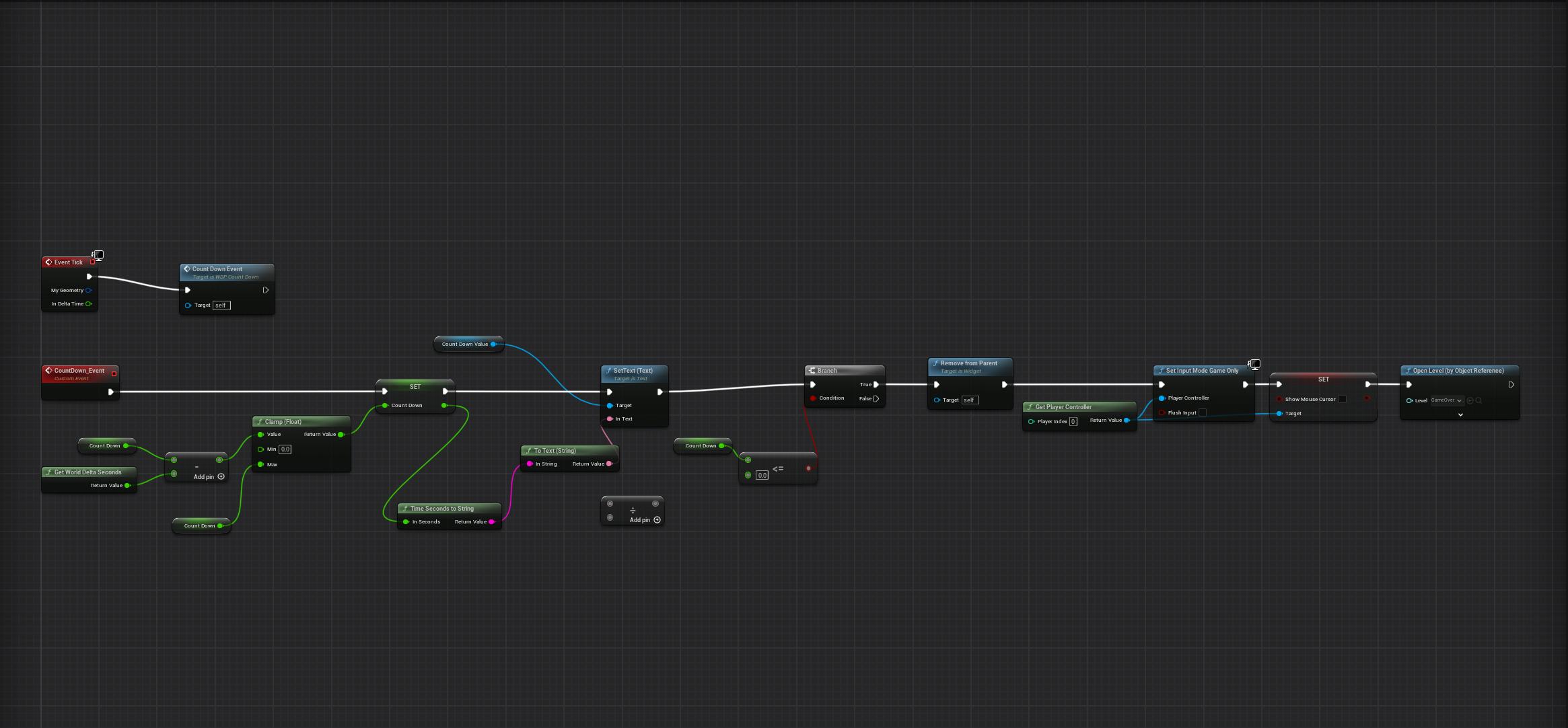 Countdown blueprint